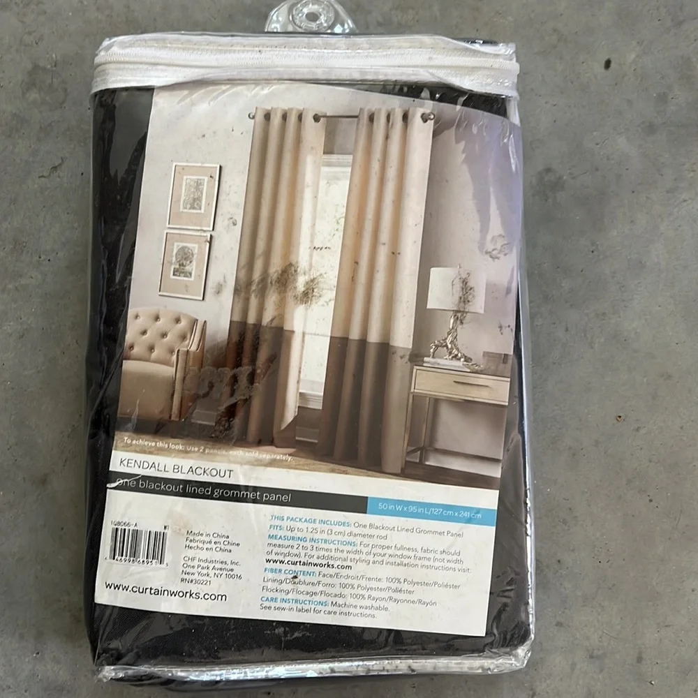 SINGLE curtainworks kendall blockout lined grommet panel 50